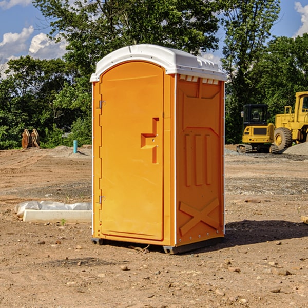 what is the maximum capacity for a single portable restroom in White Plains